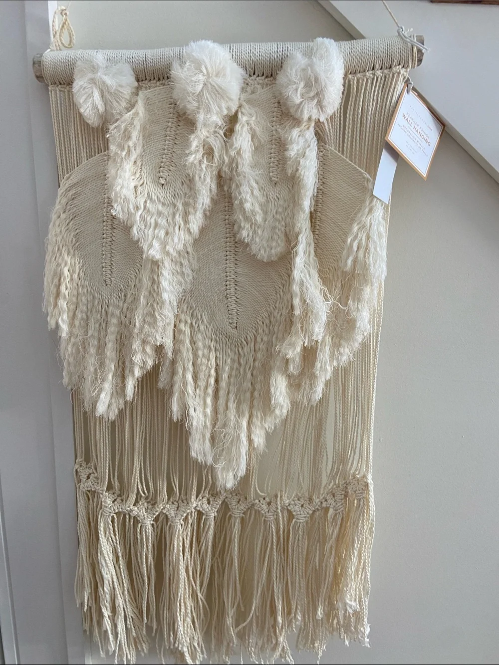 Pottery Barn Cream Macramé Wall Hanging